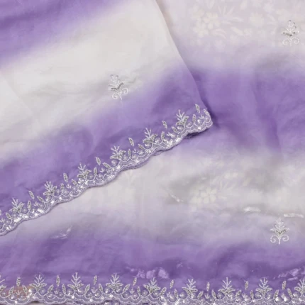 ombré Satin Organza Saree (3)