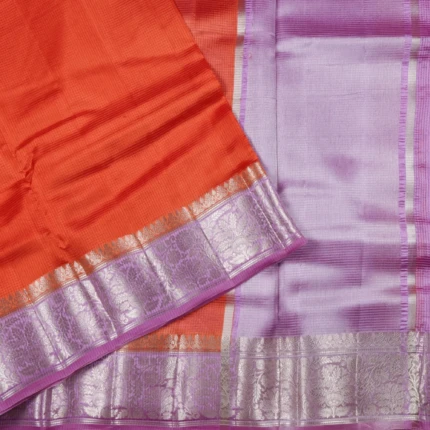 Orange Munga Banaras Saree (3)
