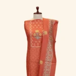 Orange Tissue Dress Material (3)