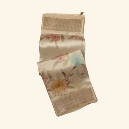 Organza Golden Floral Saree (1)