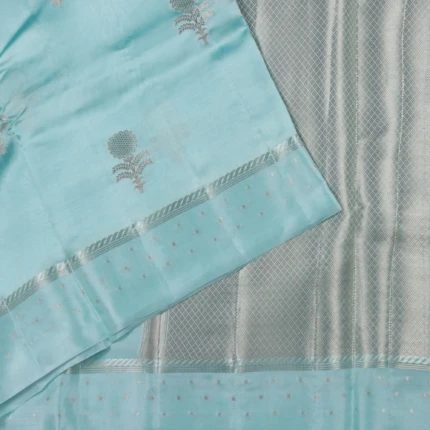 Pastel Blue Soft Tussar Saree (3)