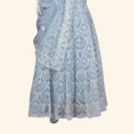 Pastel Blue & White Sequined Embroidered Designer Lehenga (3)