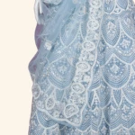 Pastel Blue & White Sequined Embroidered Designer Lehenga (4)
