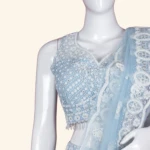 Pastel Blue & White Sequined Embroidered Designer Lehenga (5)