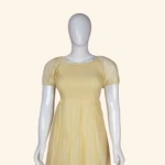 Pastel Yellow Embroidered Long Frock (2)