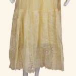 Pastel Yellow Embroidered Long Frock (3)