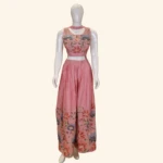 Peach Floral Embroidary Sharara (1)