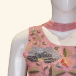 Peach Floral Embroidary Sharara (4)