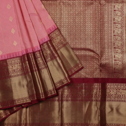 Peach Kanchi Pattu Saree (3)
