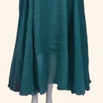 Peacock Blue Floral Long Frock (4)