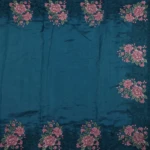 peacock blue Soft Chanderi Saree (2)