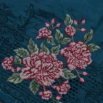 peacock blue Soft Chanderi Saree (5)