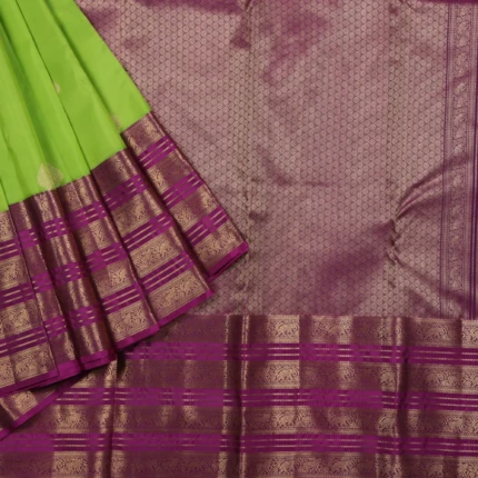 Peacock Green Kanchi Pattu Saree (3)