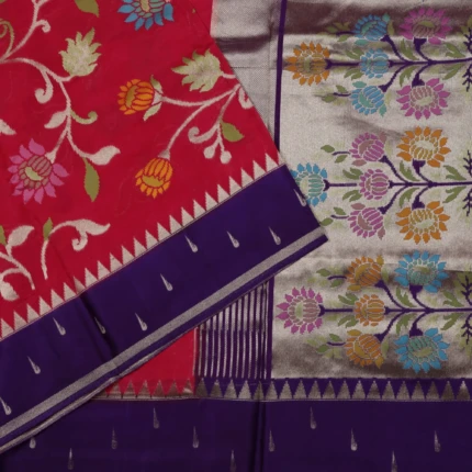 Pink Banaras Jamdhani With Muniya BOrder (3)