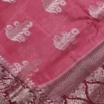 Pink Banarasi Silk Saree with Floral Zari Border & Brocade Pallu (5)