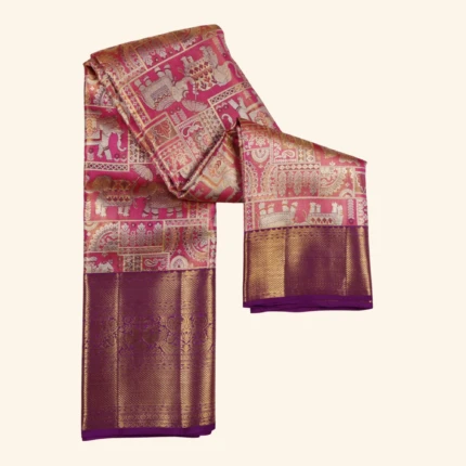 Pink Kanchipuram Pattu Saree (1)