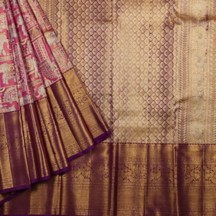 Pink Kanchipuram Pattu Saree (3)