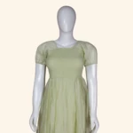 Pistachio Smocked Long Frock (3)