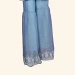 Powder Blue Chikankari Embroidered Sharara Set (3)