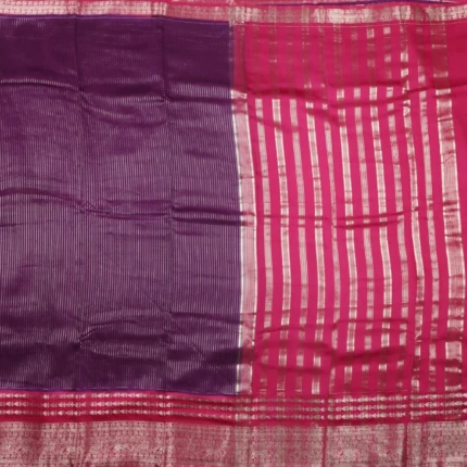 Purple Art Silk Saree (2)