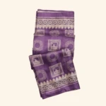 Purple Boat & Circle Motifs Saree (1)
