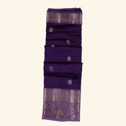 Purple Raw Silk Saree (1)