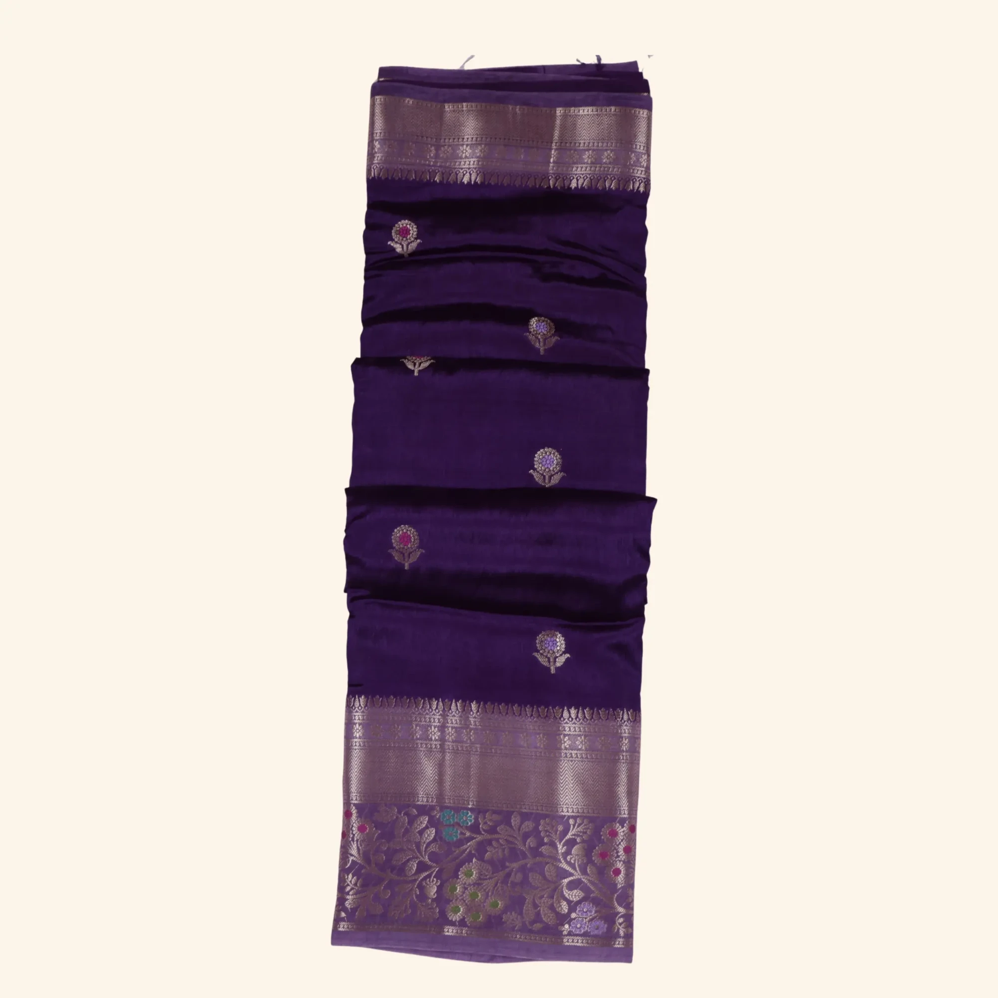 Purple Raw Silk Saree (1) Purple Raw Silk Saree (1)