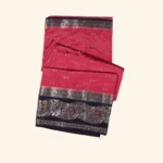 Rani Pink Floral Zari Woven Silk Saree (1)