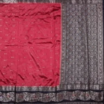 Rani Pink Floral Zari Woven Silk Saree (2)