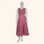 Rose Gold Embellished Long Frock (1)