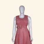 Rose Gold Embellished Long Frock (2)