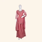 Rose Pink Chanderi Silk Embroidered Sharara Set (1)