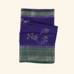 Royal Blue & Forest Green Woven Fancy Saree (1)