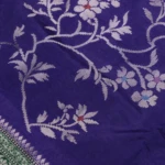 Royal Blue & Forest Green Woven Fancy Saree (5)