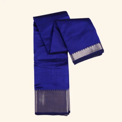 Royal Blue Handloom Mangalagiri Saree (1)