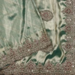 Sage Green Banaras Tissue Saree (2)