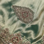 Sage Green Banaras Tissue Saree (5)