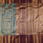Sea Blue Kanchi Pattu Saree (2)