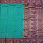 Sea Blue Multi Tone Knchi Pattu Saree (2)