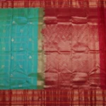 Sea Blue Multi Toned Kanchi Vitage Saree (2)