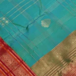 Sea Blue Multi Toned Kanchi Vitage Saree (5)