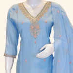 Sky Blue Straight Cut Dress (2)