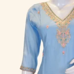 Sky Blue Straight Cut Dress (5)