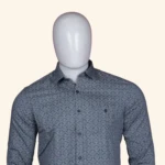 Slate Blue Micro Floral Printed Shirt (2)