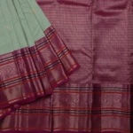 Teal Green Kanchi Pattu Saree (3)