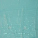turquoise Shimmer Georgette Saree (4)