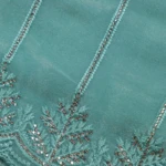 turquoise Shimmer Georgette Saree (5)
