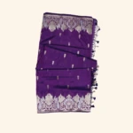 Voilet Katan Banaras Saree (1)