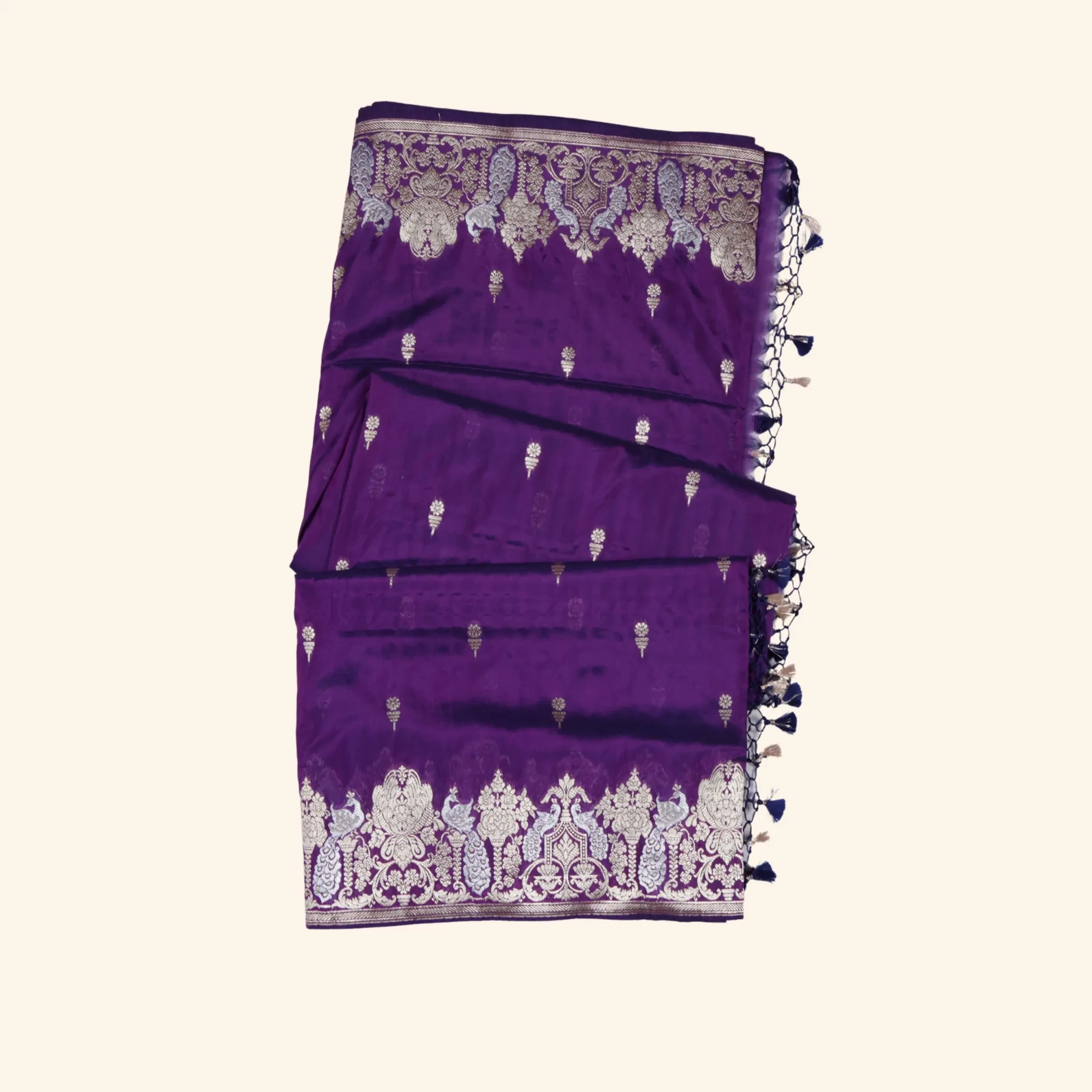 Voilet Katan Banaras Saree (1) Voilet Katan Banaras Saree (1)
