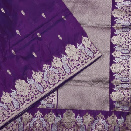 Voilet Katan Banaras Saree (3)